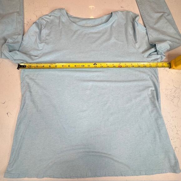 Pure Jill Sz X-Large Baby Blue Stretch Crewneck Long Sleeve Top - Picture 5 of 9